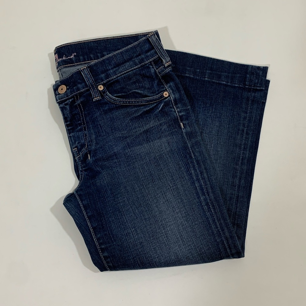 7FAMK DOJO 7 Pocket‎ Dark Wash Capri Jeans Sz 27 - Picture 3 of 6